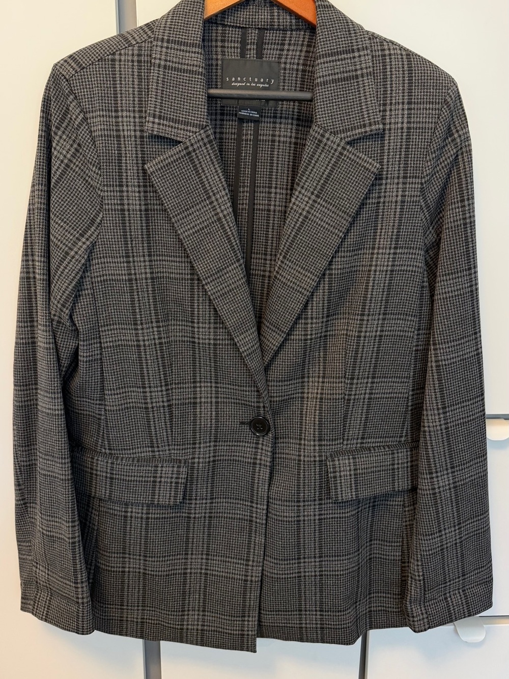 Sanctuary Glen Plaid Single-Button Blazer - Picture 1 of 5